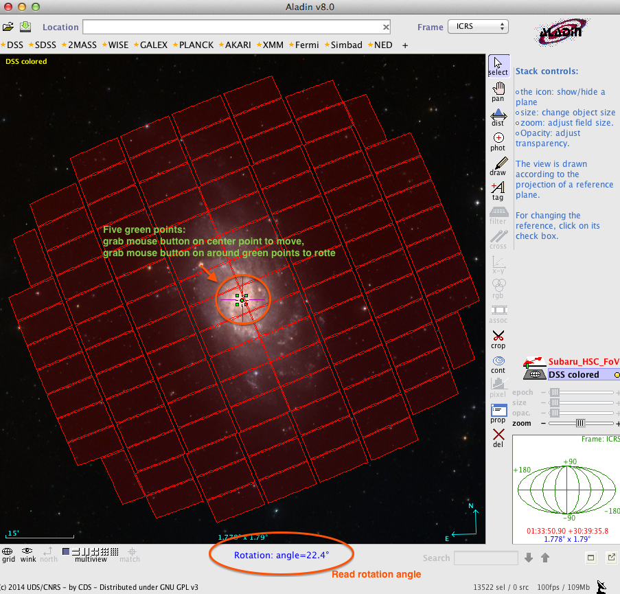 Rotation of FoV