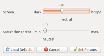Disp.  parameters dialog