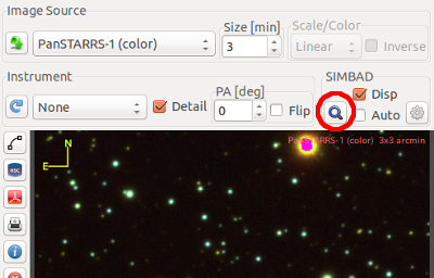 Finding Chart Database Query : Query button