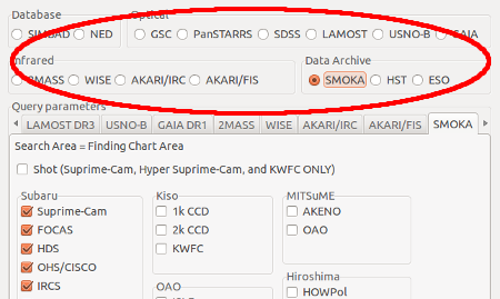 Finding Chart Database Query : Database selection