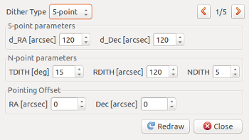 HSC Dithering Parameter Window