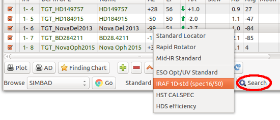Standard Star : Search button